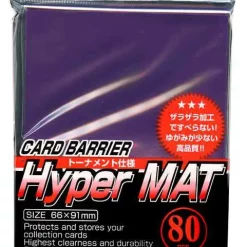 Outlet ⭐ Card Barrier Hyper MAT Purple Standard Card Sleeves [80 Count] 👏