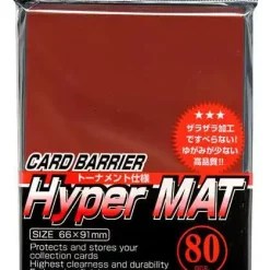 Budget ⌛ Card Barrier Hyper MAT Red Standard Card Sleeves [80 Count] 😍