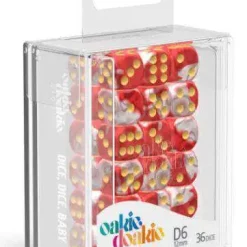 Deals ❤️ Oakie Doakie 6-Sided d6 Gemidice Red Sky 12mm Dice ❤️