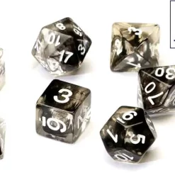 New ✨ Sirius Dice Cloud Black Polyhedral 7-Die Dice Set 🥰