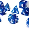 Deals ❤️ Sirius Dice Pearl Blue Polyhedral 7-Die Dice Set 😀