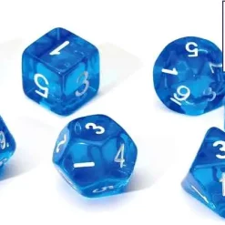 Hot Sale 😀 Sirius Dice Translucent Blue Polyhedral 7-Die Dice Set 🎁