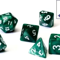 Wholesale ⌛ Sirius Dice Pearl Green Polyhedral 7-Die Dice Set 💯
