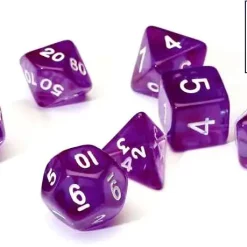 New 🌟 Sirius Dice Translucent Purple Polyhedral 7-Die Dice Set 🤩