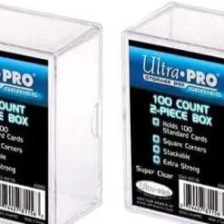 Flash Sale 🎁 Ultra Pro Card Supplies Clear LOT of 2 Deck Boxes [100 Count] ✨