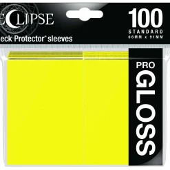 Flash Sale 🎉 Ultra Pro Card Supplies Eclipse Pro-Gloss Lemon Yellow Standard Card Sleeves [100 Count] ✨