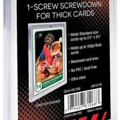 Best Pirce 👍 Ultra Pro Card Supplies 1-Screw Screwdown For Thick Cards Card Holder 🛒