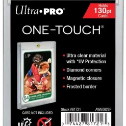 New 😀 Ultra Pro Card Supplies UV Protection One-Touch Card Holder [Holds 130pt. Cards] 🔥