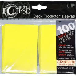 Buy 🧨 Ultra Pro Card Supplies Eclipse Pro-Matte Lemon Yellow Standard Card Sleeves [100 Count] ⭐