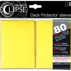 Deals 🛒 Ultra Pro Card Supplies Eclipse Pro-Matte Yellow Standard Card Sleeves [80 Count] ✔️