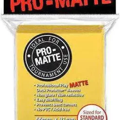 Wholesale 🔥 Ultra Pro Card Supplies Non-Glare Pro-Matte Yellow Standard Card Sleeves [50 Count] 😀